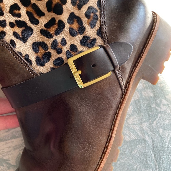 Sperry Britt Brown Leather and Leopard Boots - Picture 10 of 10